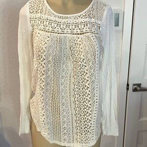 Charlotte Russe White Lace Blouse